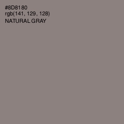 #8D8180 - Natural Gray Color Image