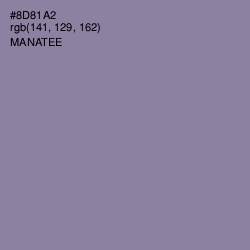 #8D81A2 - Manatee Color Image