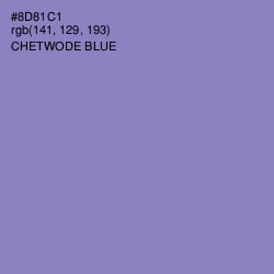 #8D81C1 - Chetwode Blue Color Image