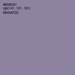 #8D83A1 - Manatee Color Image