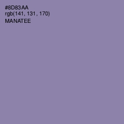 #8D83AA - Manatee Color Image
