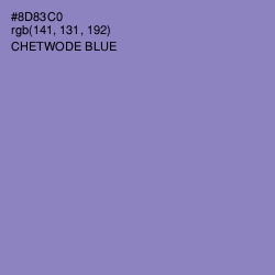 #8D83C0 - Chetwode Blue Color Image