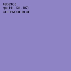 #8D83C5 - Chetwode Blue Color Image