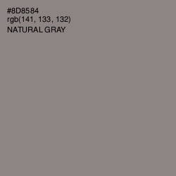 #8D8584 - Natural Gray Color Image