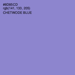 #8D85CD - Chetwode Blue Color Image
