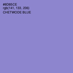 #8D85CE - Chetwode Blue Color Image
