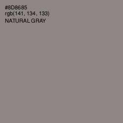 #8D8685 - Natural Gray Color Image