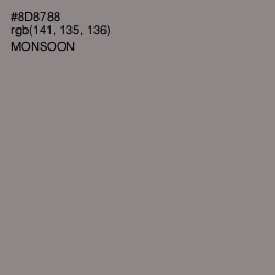 #8D8788 - Monsoon Color Image