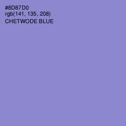 #8D87D0 - Chetwode Blue Color Image