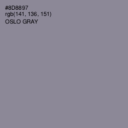 #8D8897 - Oslo Gray Color Image