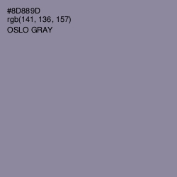 #8D889D - Oslo Gray Color Image