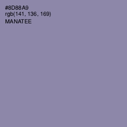 #8D88A9 - Manatee Color Image