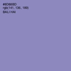 #8D88BD - Bali Hai Color Image