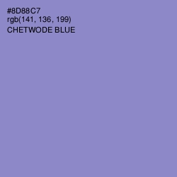 #8D88C7 - Chetwode Blue Color Image