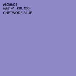 #8D88C8 - Chetwode Blue Color Image