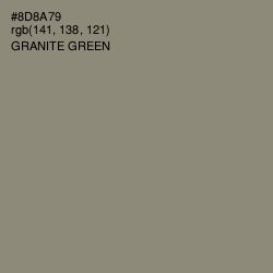 #8D8A79 - Granite Green Color Image