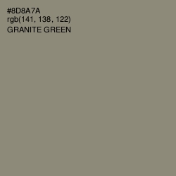 #8D8A7A - Granite Green Color Image