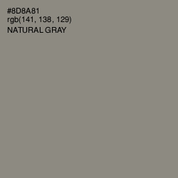 #8D8A81 - Natural Gray Color Image