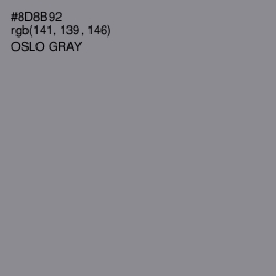 #8D8B92 - Oslo Gray Color Image