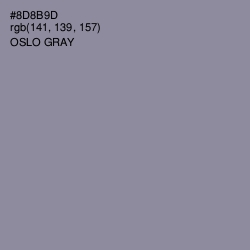 #8D8B9D - Oslo Gray Color Image