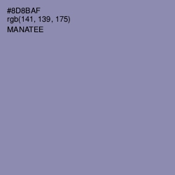 #8D8BAF - Manatee Color Image