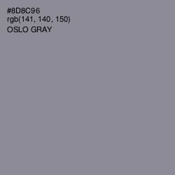 #8D8C96 - Oslo Gray Color Image