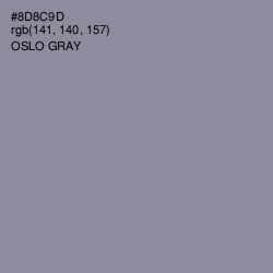 #8D8C9D - Oslo Gray Color Image