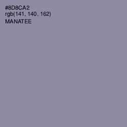 #8D8CA2 - Manatee Color Image