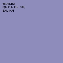 #8D8CBA - Bali Hai Color Image