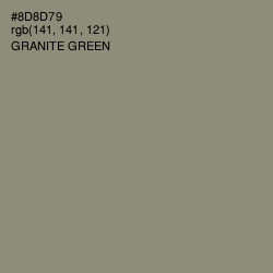 #8D8D79 - Granite Green Color Image