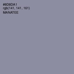#8D8DA1 - Manatee Color Image