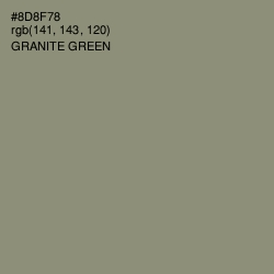 #8D8F78 - Granite Green Color Image