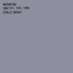 #8D8F9E - Oslo Gray Color Image