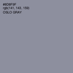 #8D8F9F - Oslo Gray Color Image