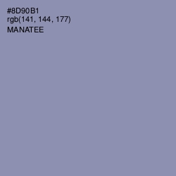 #8D90B1 - Manatee Color Image