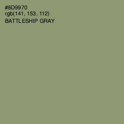 #8D9970 - Battleship Gray Color Image