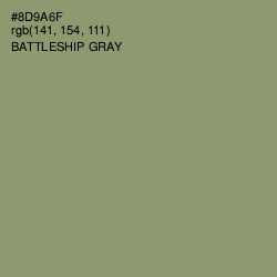 #8D9A6F - Battleship Gray Color Image