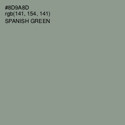 #8D9A8D - Spanish Green Color Image