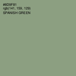 #8D9F81 - Spanish Green Color Image