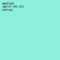 #8DF0DD - Riptide Color Image