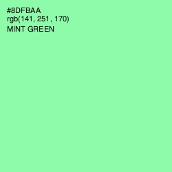 #8DFBAA - Mint Green Color Image