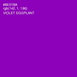 #8E01BA - Violet Eggplant Color Image