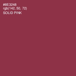 #8E3248 - Solid Pink Color Image