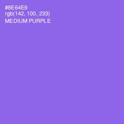#8E64E9 - Medium Purple Color Image