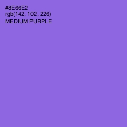 #8E66E2 - Medium Purple Color Image