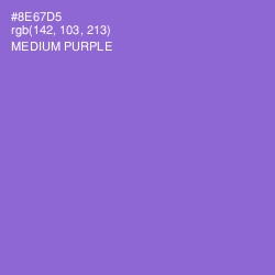 #8E67D5 - Medium Purple Color Image