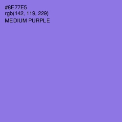 #8E77E5 - Medium Purple Color Image
