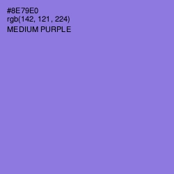 #8E79E0 - Medium Purple Color Image