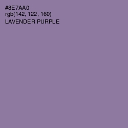#8E7AA0 - Lavender Purple Color Image