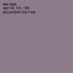 #8E7B8A - Mountbatten Pink Color Image